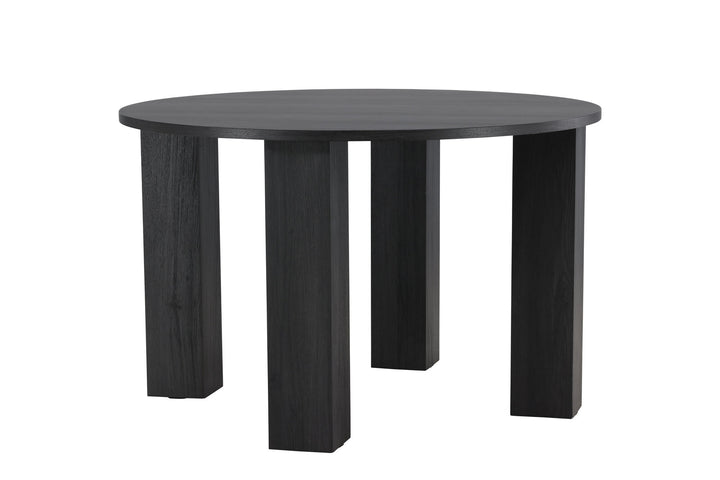Venture Home Juno Round Dining Table Ф120x75 cm - MDF with Black 3D Paper