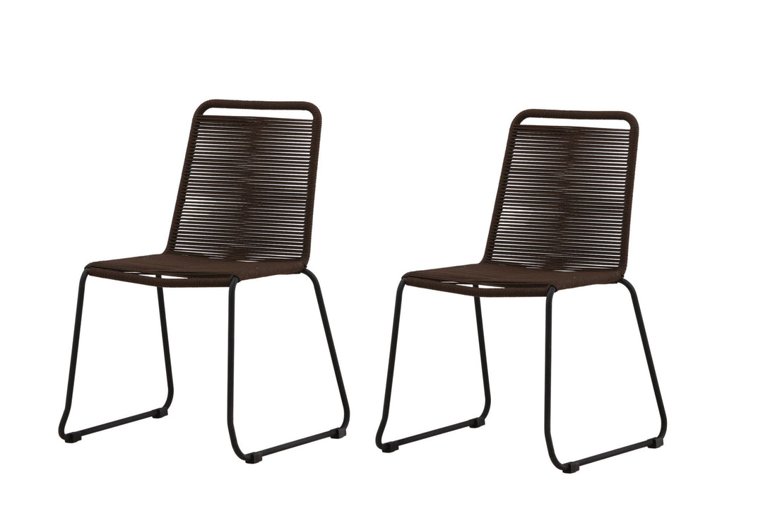 Venture Home Lindos Diningchair 2-pack Aluminium - Black /