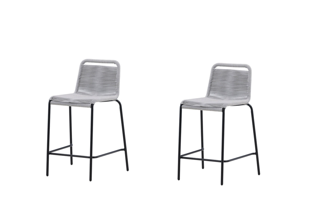Venture Home Lindos Barchair 2-pack Steel - Black / Light Grey