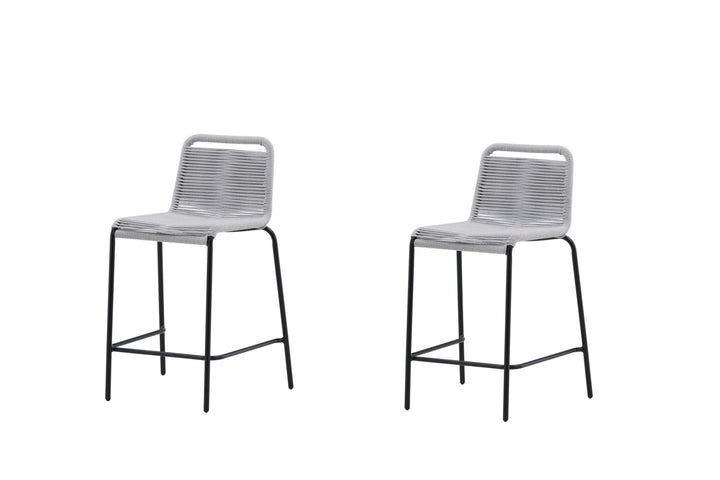 Venture Home Lindos Barchair 2-pack Steel - Black / Light Grey