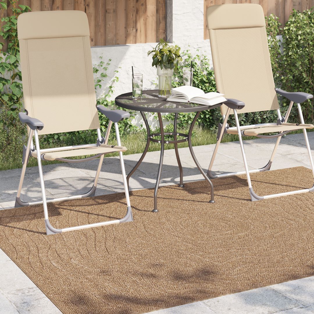 Områdetæpper Moiré AGIRA Naturfarvet 200 x 140 cm Polyester
