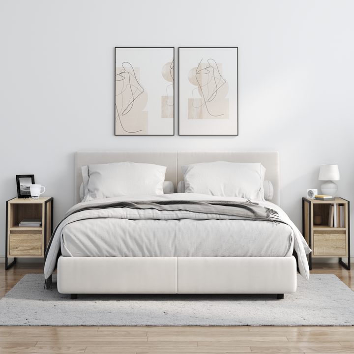 Sengebord 2 pcs Sonoma 39,5 x 30 x 50 cm Konstrueret træ