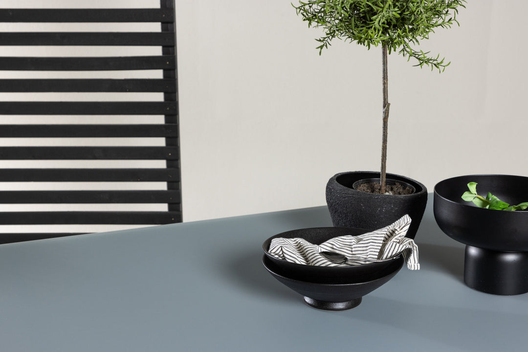 Venture Home Virya Dining Table - White Alu / Grey Glass - big table