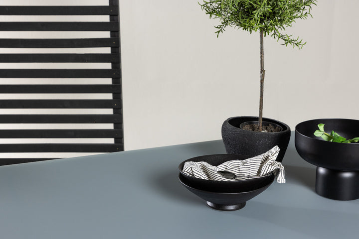 Venture Home Virya Dining Table - White Alu / Grey Glass - big table