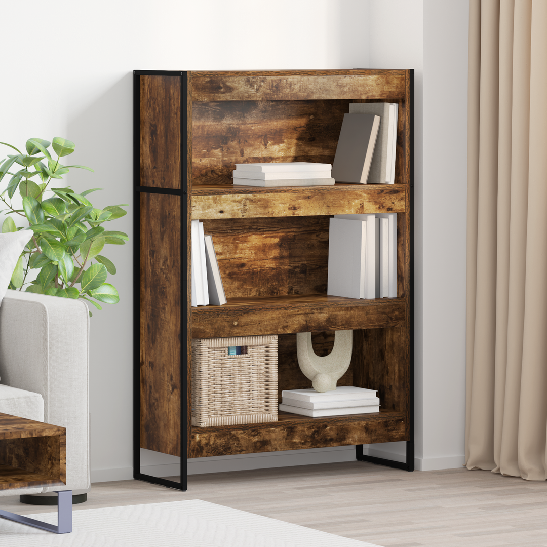 Bogskab Røget Eg 80 x 30 x 121 cm Konstrueret træ