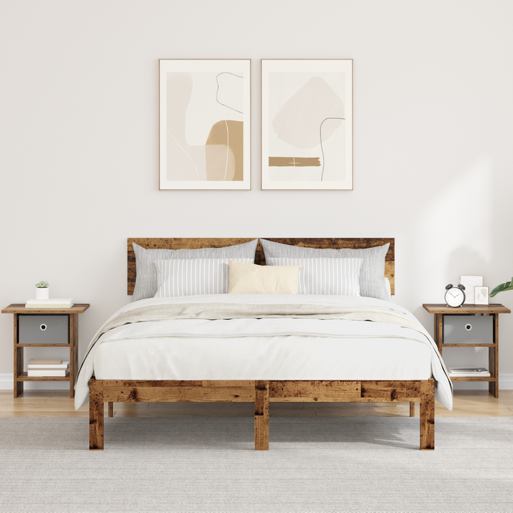 Sengebord 2 pcs Gammelt træ 41 x 40 x 45 cm Konstrueret træ