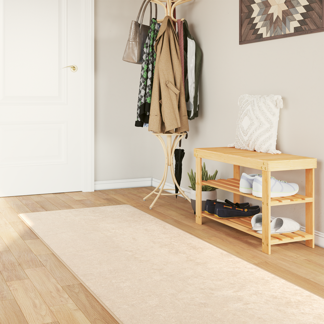 Tæppe Runner MARSA Creme 100 x 400 cm Polyester og PVC