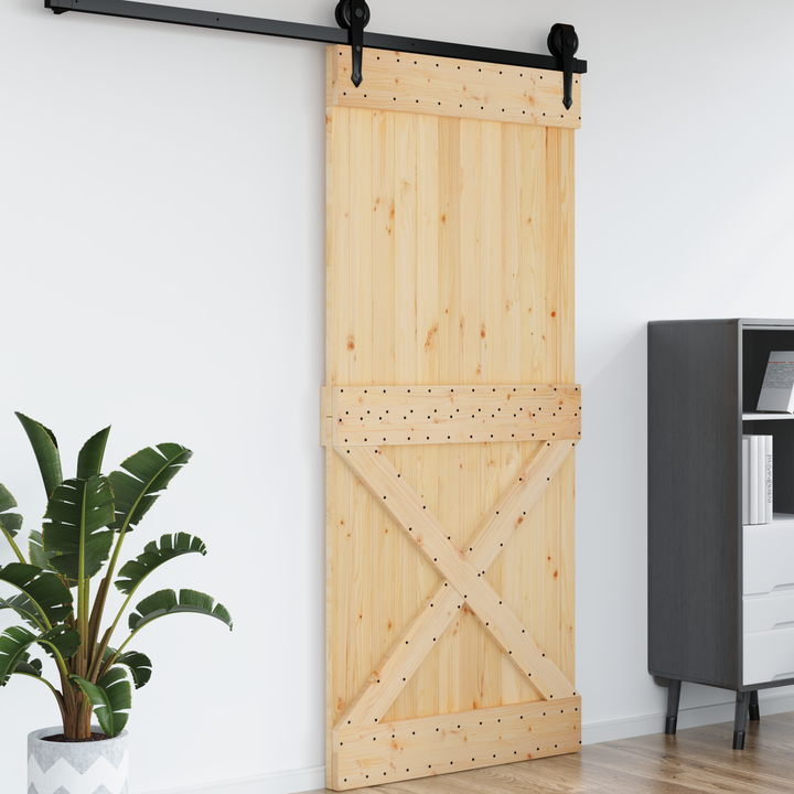 Dør NARVIK Naturfarvet 100 x 210 cm Massivt Fyrretræ