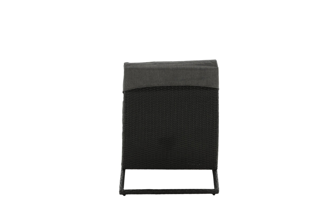Venture Home Archie - Sun Lounge inc. Cushion- Black - Wicker -