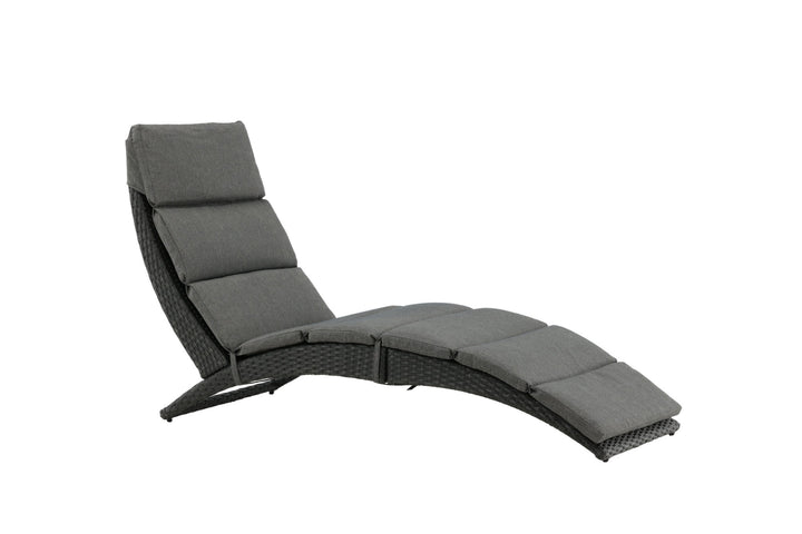 Venture Home Archie - Sun Lounge inc. Cushion- Black - Wicker -