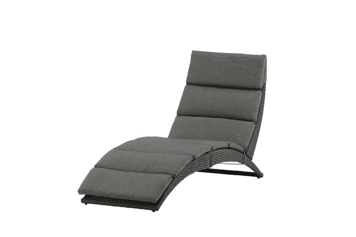 Venture Home Archie - Sun Lounge inc. Cushion- Black - Wicker -