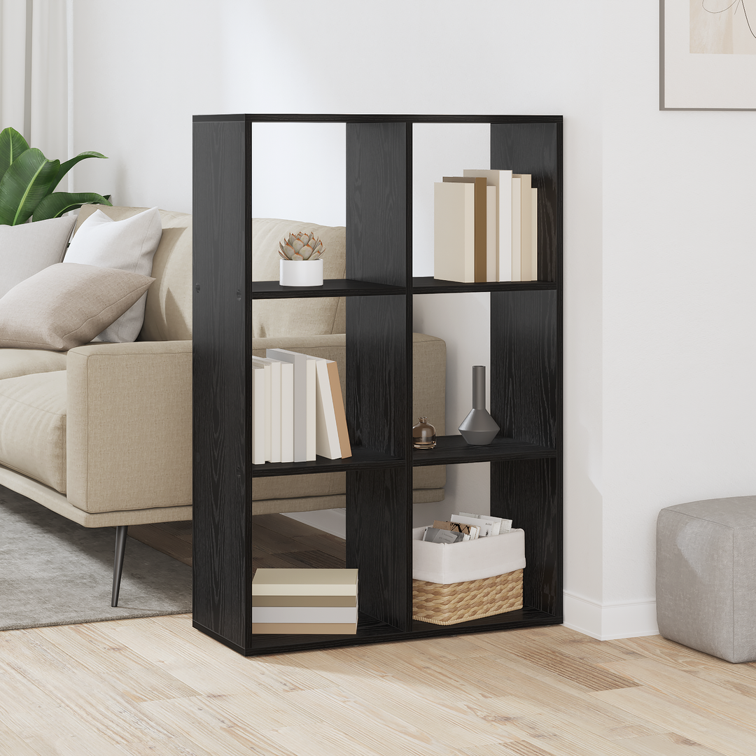 Bogskab Sort eg 69,5 x 29 x 103,5 cm Konstrueret træ