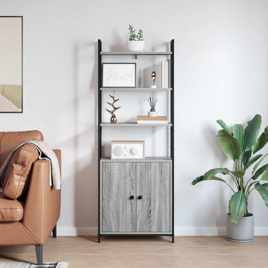 Bogskab Grå Sonoma 60 x 24 x 161 cm Konstrueret træ