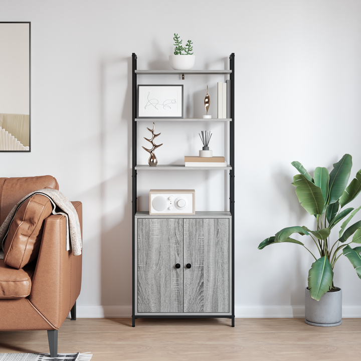 Bogskab Grå Sonoma 60 x 24 x 161 cm Konstrueret træ