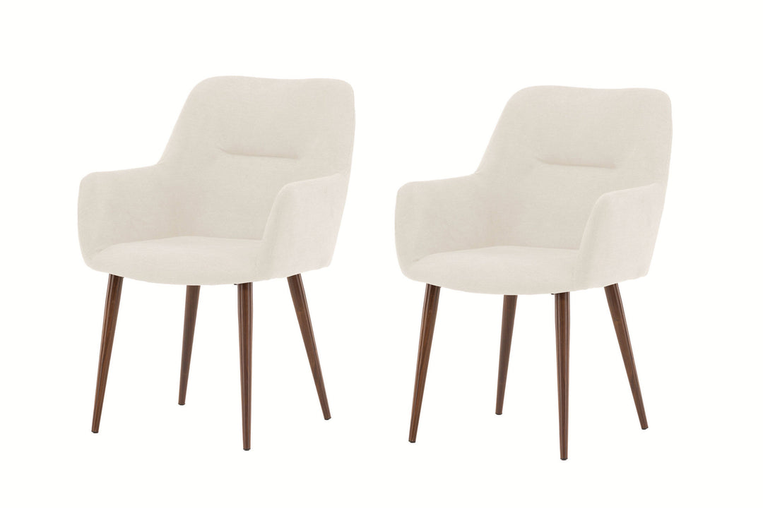 Venture Home Tomorrow Dining Chair 2-pack - Mocca  / Beige Linen