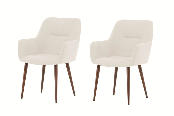 Venture Home Tomorrow Dining Chair 2-pack - Mocca  / Beige Linen