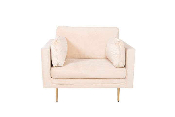 Venture Home Boom - Single Chair Velvet - Creme