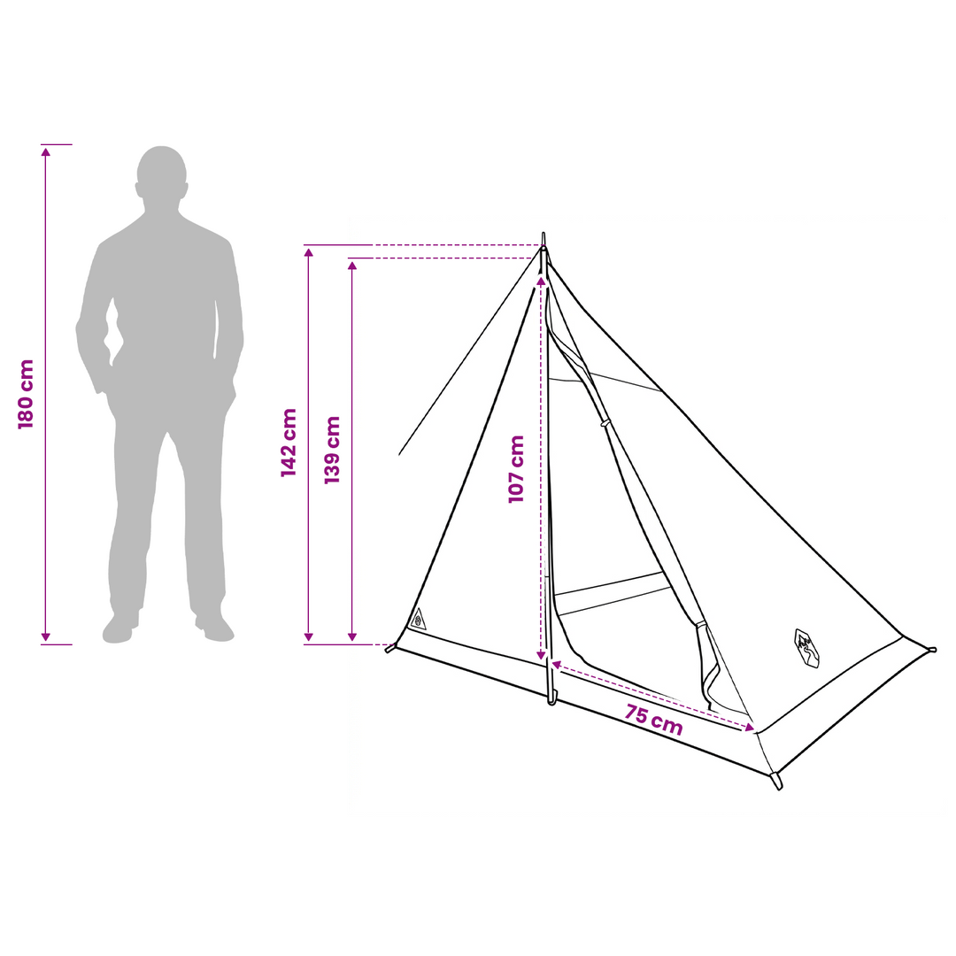 Backpacking Telt Camouflage 2-personers