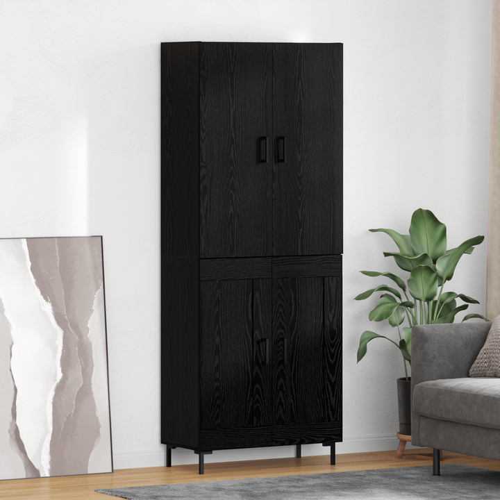 Highboard Sort eg 69,5 x 34 x 180 cm Konstrueret træ