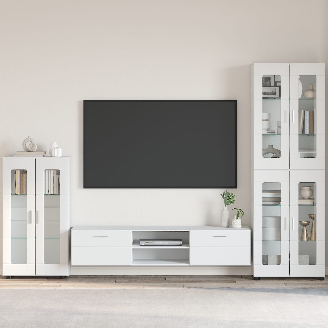 Sideboard FLORIN Hvid 55,5 x 29 x 100 cm Konstrueret træ