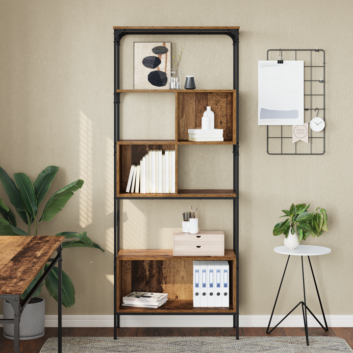 Bogreol Gammelt træ 76 x 33 x 188,5 cm Konstrueret træ