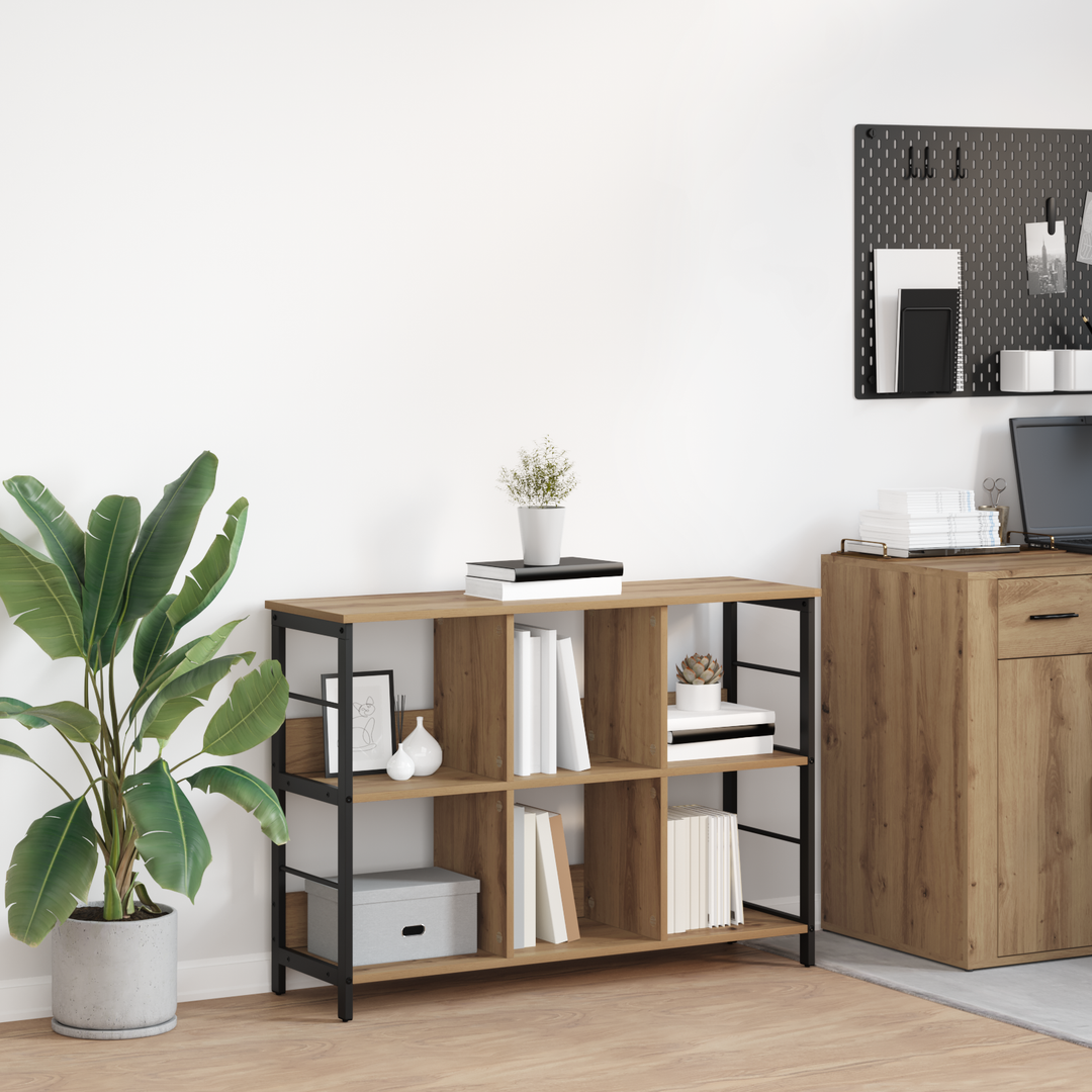 Bogreol Artisan Egetræ 102 x 32 x 72,5 cm Konstrueret træ