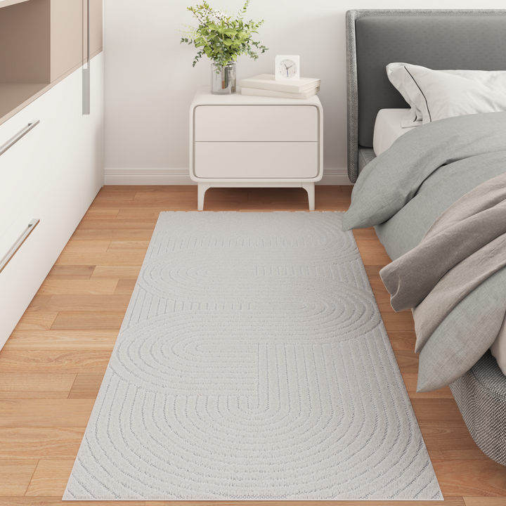 Områdetæpper Rektangulær PALMERAS Creme 150 x 80 cm Polyester