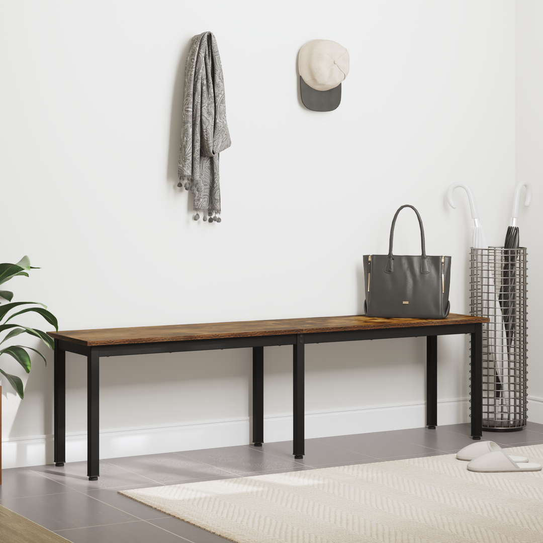 bænk Røget Eg 160 x 35 x 45 cm Konstrueret træ