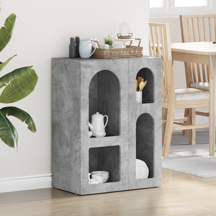 Sideboard ELST Beton Grå 59 x 35 x 80.5 cm Konstrueret træ