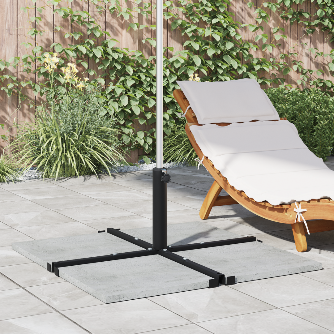 parasol base krydsramme Sort Stål for 25–50 mm Pole