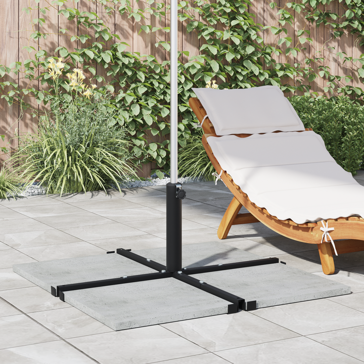 parasol base krydsramme Sort Stål for 25–50 mm Pole