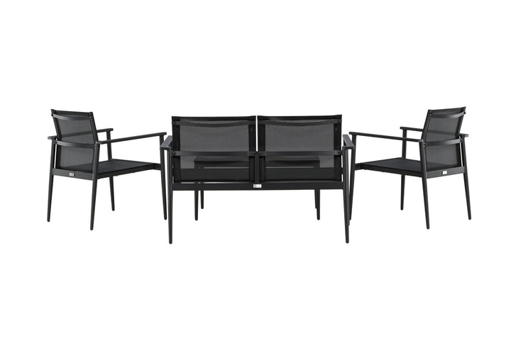 Venture Home Break - Sofa set- Black / Black - Aluminium / Textilene -