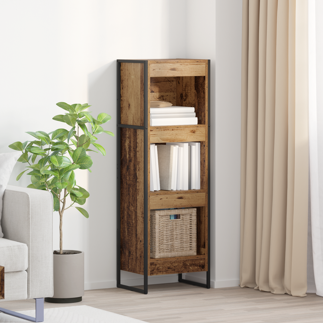 Bogskab Gammelt træ 40 x 30 x 121 cm Konstrueret træ