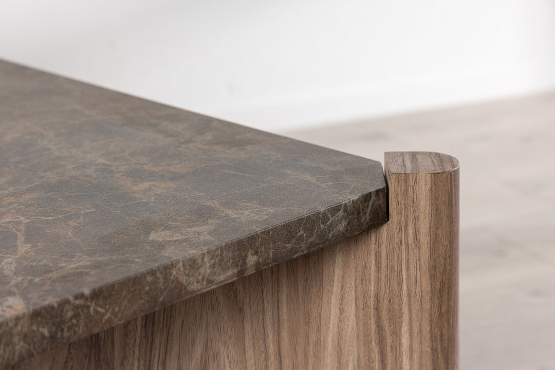 Venture Home Rogaland Sofa Table - Brown Marblelook/ MDF