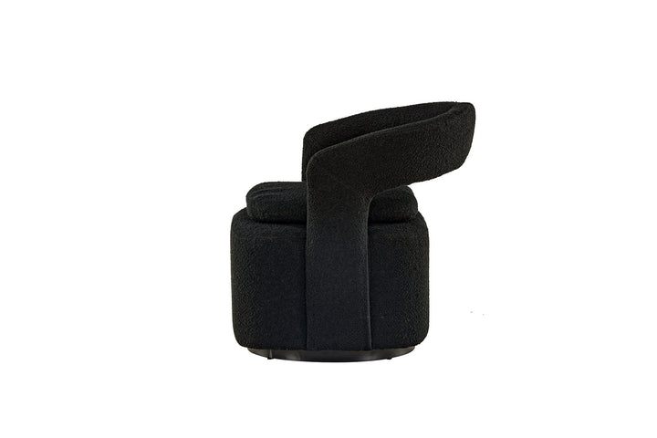 Venture Home Laurel Single Sofa - Black / Black Boucle