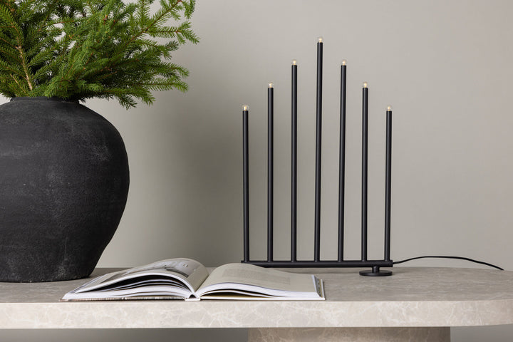 Venture Home Björnfjället Candlestick 50cm  - Matt Black Dimmer /