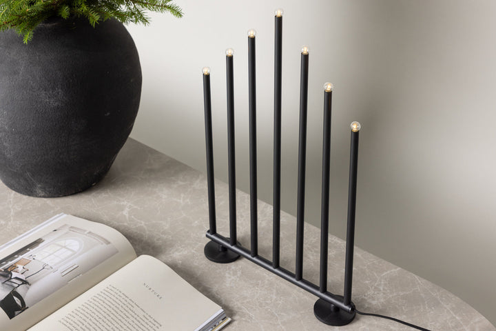 Venture Home Björnfjället Candlestick 50cm  - Matt Black Dimmer /