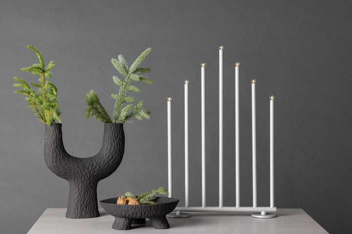 Venture Home Björnfjället Candlestick 50cm  - Matt Silver Dimmer /