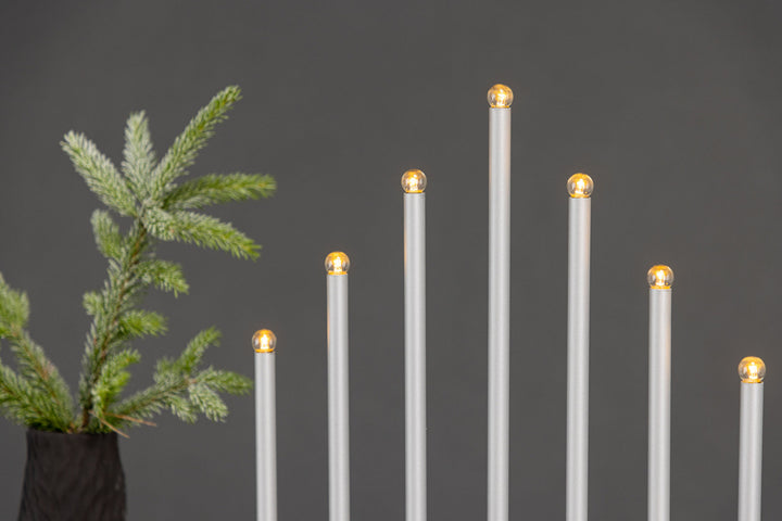 Venture Home Björnfjället Candlestick 50cm  - Matt Silver Dimmer /