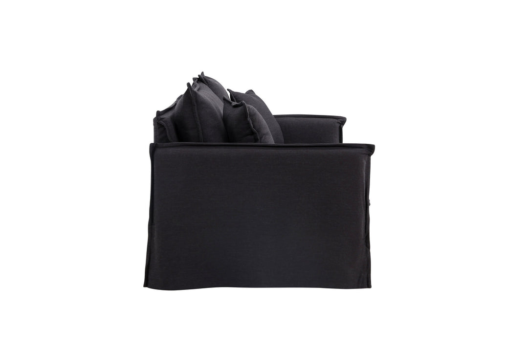 Venture Home Nova Sofa Wood/ Black Fabric