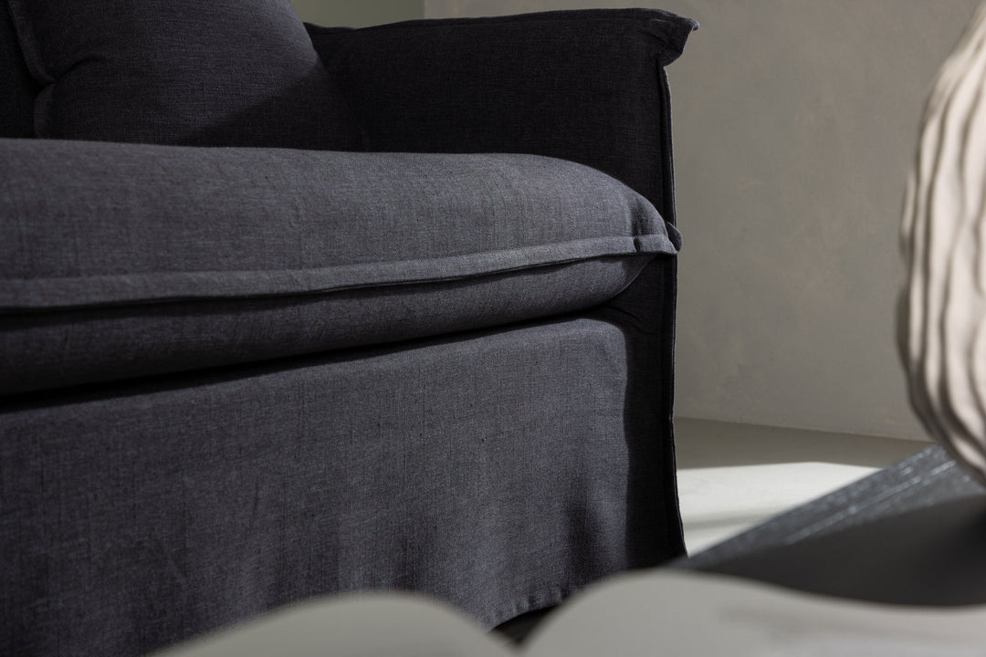 Venture Home Nova Sofa Wood/ Black Fabric
