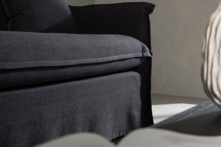Venture Home Nova Sofa Wood/ Black Fabric