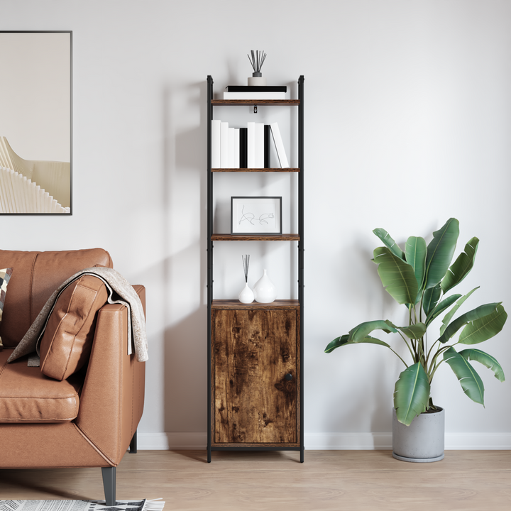 Bogskab Røget eg 40 x 24 x 161 cm Konstrueret træ