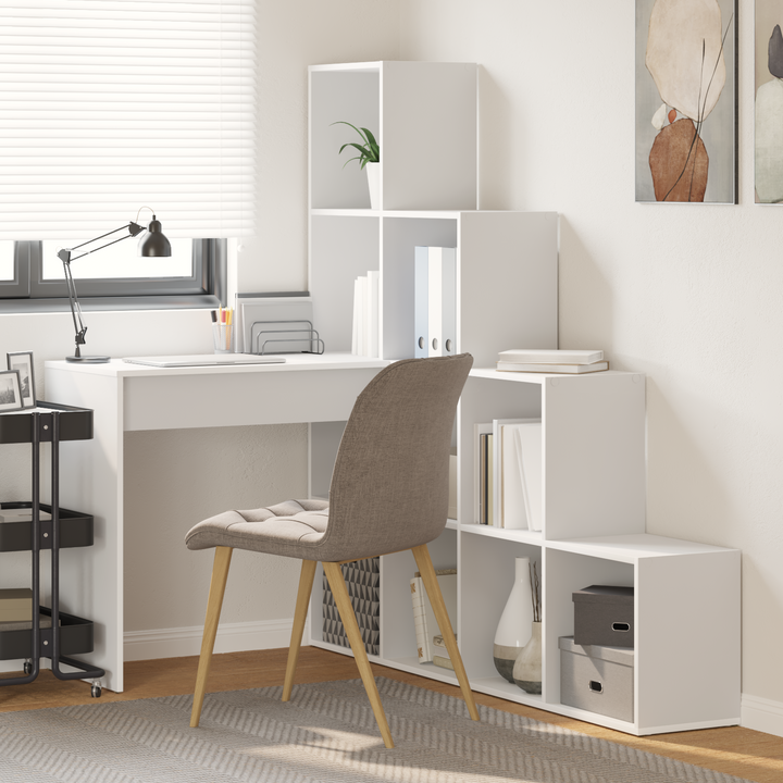 Hjørneskrivebord Hvid 101,5 x 149,5 x 149,5 cm Konstrueret træ