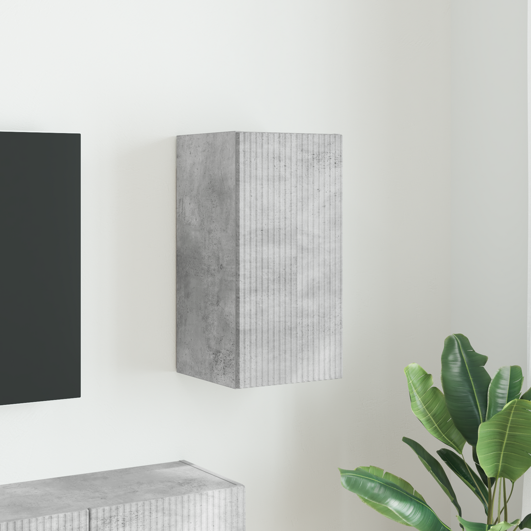 TV vægskab Vægmonteret Beton 30 x 31 x 60 cm Konstrueret træ