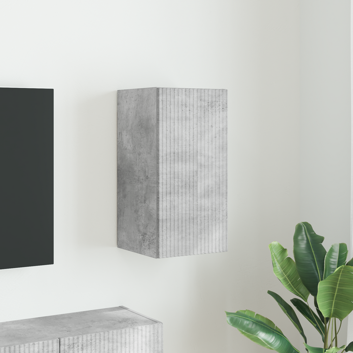 TV vægskab Vægmonteret Beton 30 x 31 x 60 cm Konstrueret træ