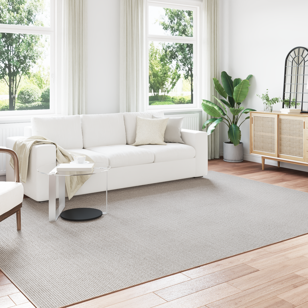 Områdetæpper Rektangulær LUGO Creme 340 x 240 cm Polyester