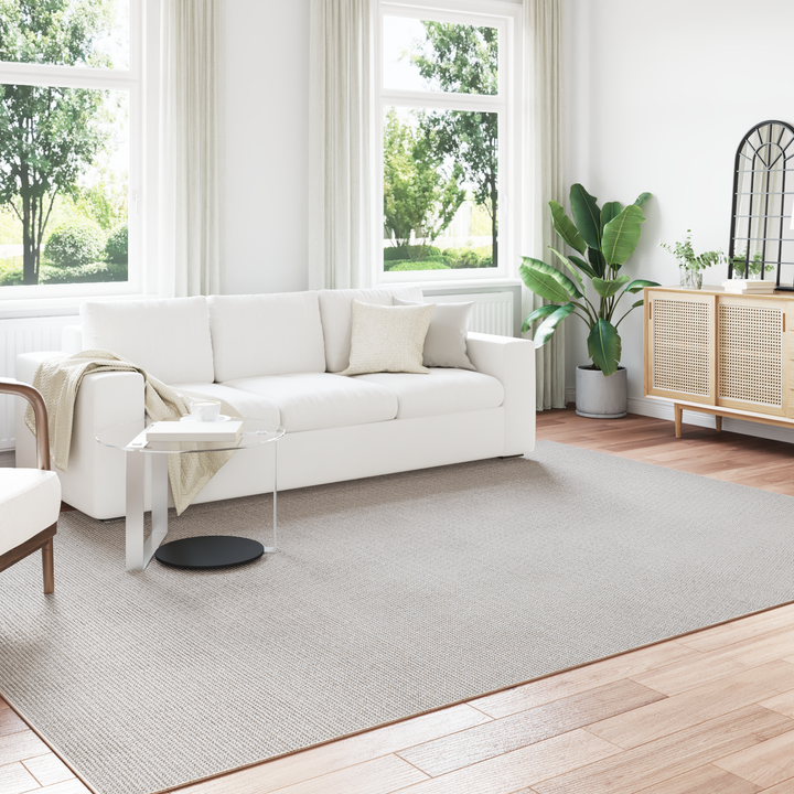 Områdetæpper Rektangulær LUGO Creme 340 x 240 cm Polyester