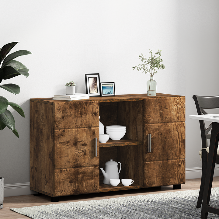 Sideboard FLORIN Røget eg 88,5 x 30,5 x 55,5 cm Konstrueret træ
