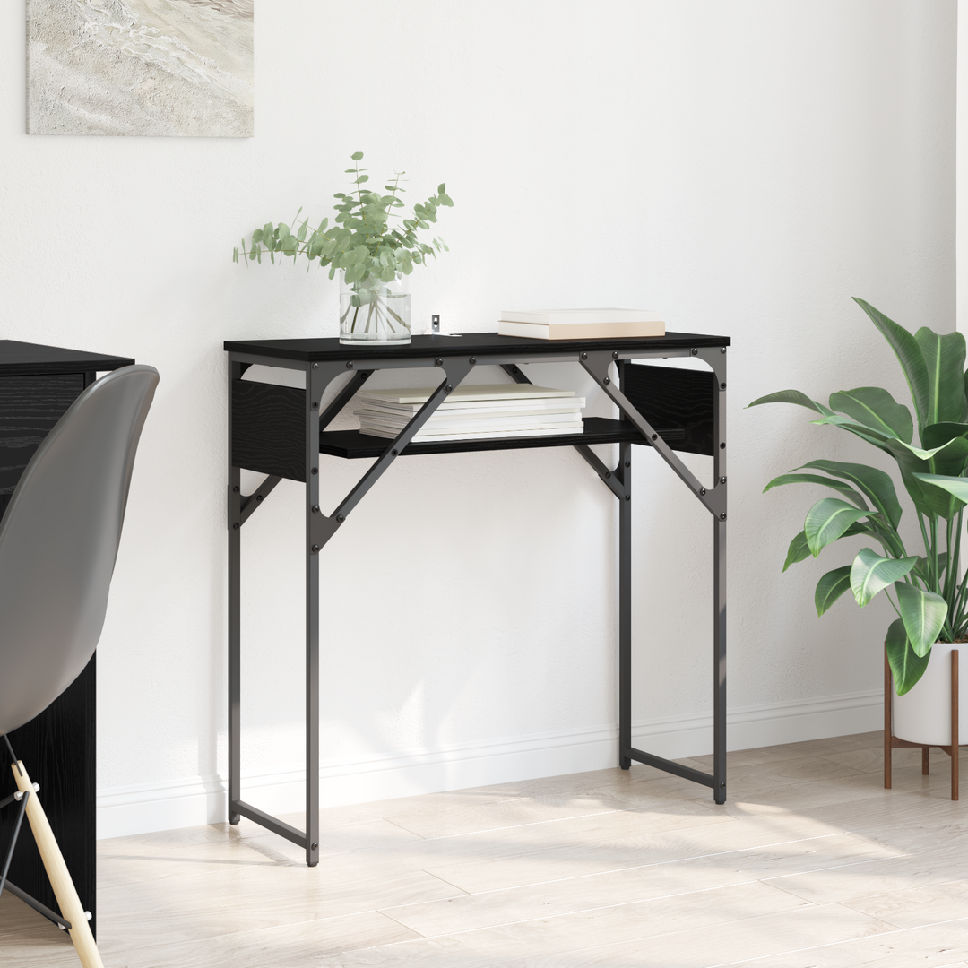 Konsolbord Sort eg 75x30x75cm Konstrueret træ